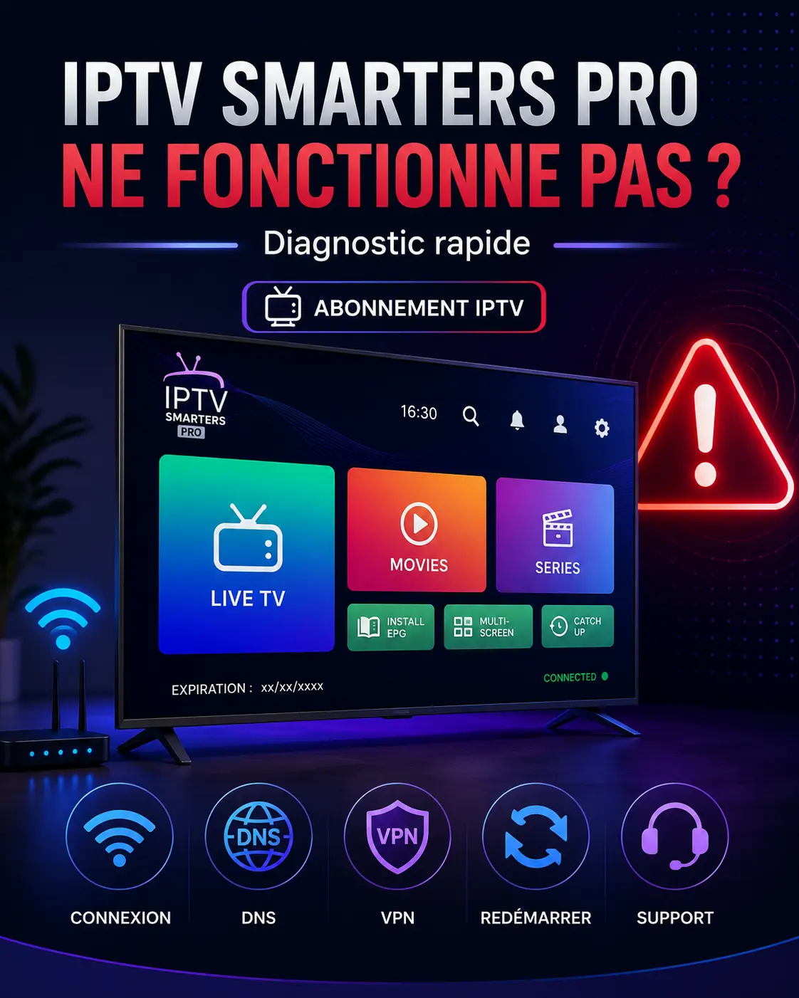 Dépannage de l'application IPTV Smarters Pro
